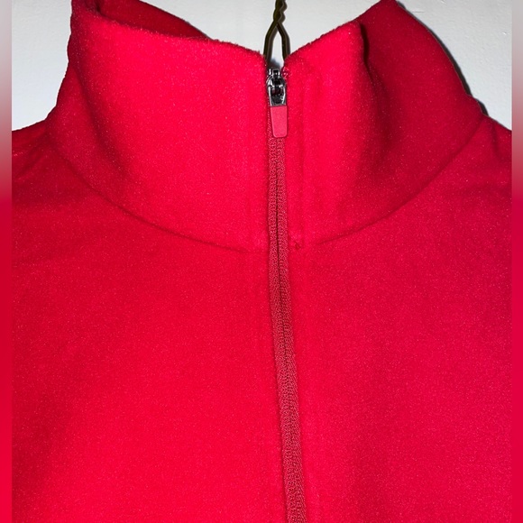 Brand New Women’s Lands’ End Red Half Zip Fleece Pullover, Size L / P - Picture 4 of 9